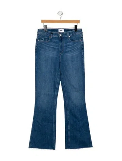 Pre-owned Paige Gamble High-rise Flared Jeans W/ Tags In Blue