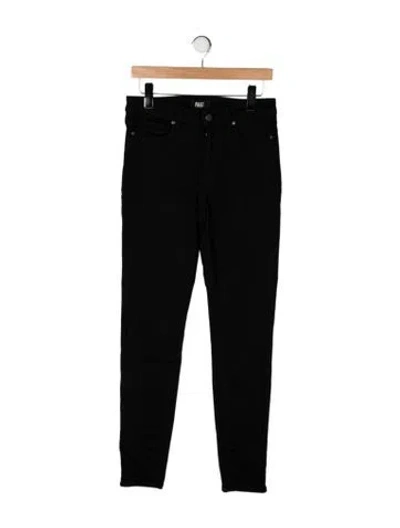 Pre-owned Paige Gamble High-rise Skinny Leg Jeans In Black