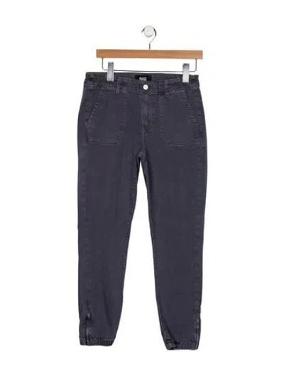 Pre-owned Paige Gamble High-rise Skinny Leg Jeans In Gray