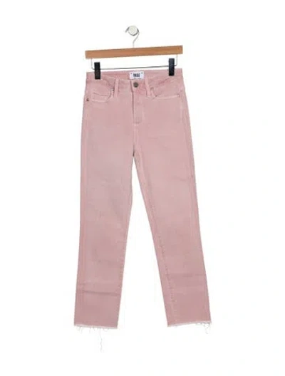 Pre-owned Paige Gamble High-rise Straight Leg Jeans In Pink