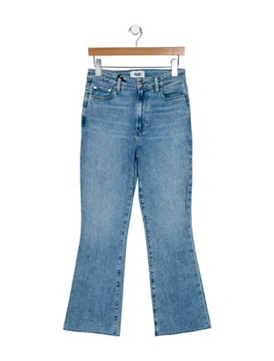 Pre-owned Paige Gamble High-rise Straight Leg Jeans W/ Tags In Blue