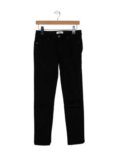Pre-owned Paige Gamble Low-rise Skinny Leg Jeans In Black