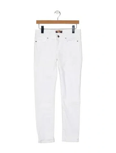 Pre-owned Paige Gamble Low-rise Skinny Leg Jeans In Blue