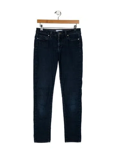 Pre-owned Paige Gamble Low-rise Skinny Leg Jeans In Blue