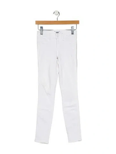 Pre-owned Paige Gamble Low-rise Skinny Leg Jeans In White
