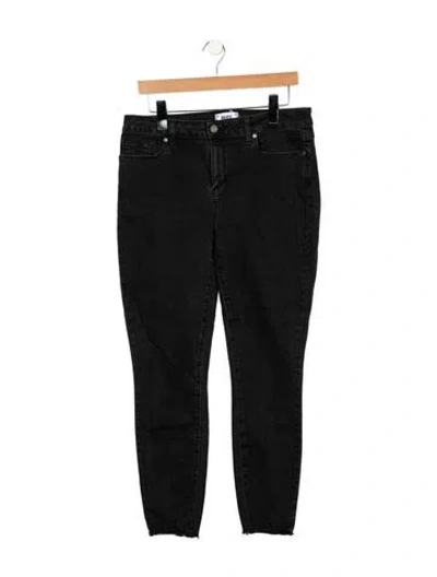 Pre-owned Paige Gamble Mid-rise Skinny Leg Jeans In Black