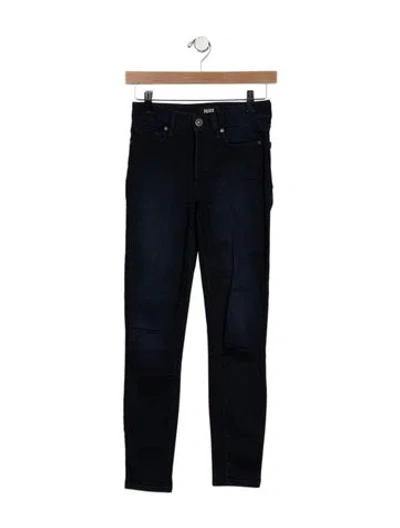 Pre-owned Paige Gamble Mid-rise Skinny Leg Jeans In Blue