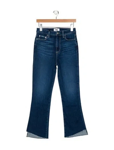 Pre-owned Paige Gamble Mid-rise Straight Leg Jeans W/ Tags In Blue
