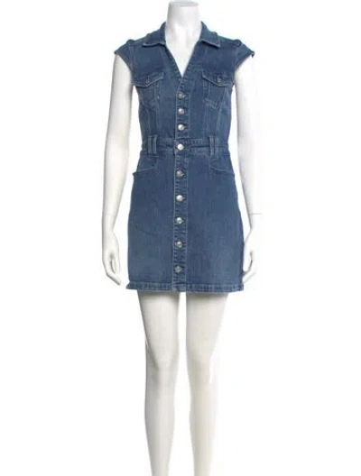 Pre-owned Paige Gamble Mini Dress In Blue