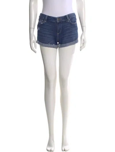 Pre-owned Paige Gamble Mini Shorts In Blue