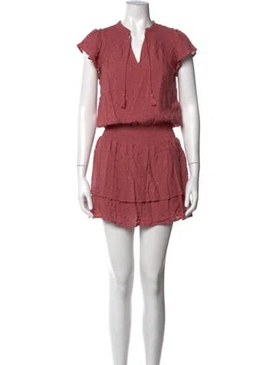 Pre-owned Paige Gamble Printed Mini Dress In Pink