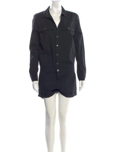 Pre-owned Paige Gamble Romper In Blue