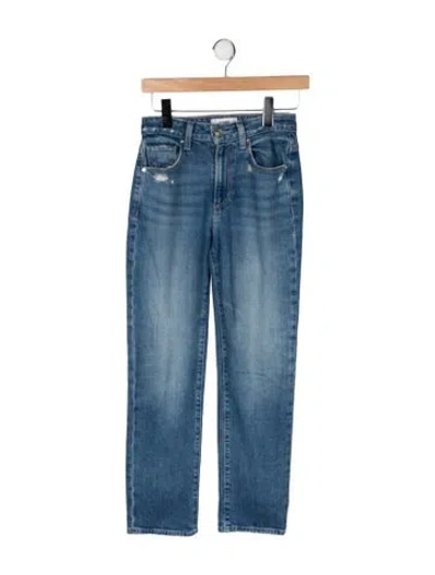 Pre-owned Paige Gamble Sarah Straight Leg Jeans In Blue