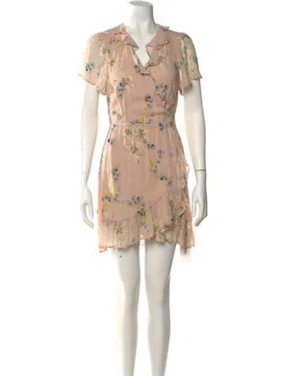 Pre-owned Paige Gamble Silk Mini Dress In Neutral