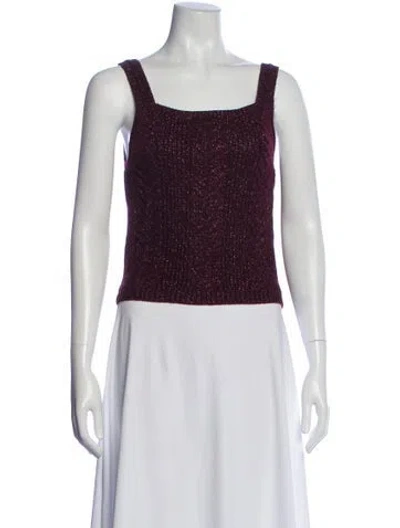 Pre-owned Paige Gamble Square Neckline Sleeveless Top