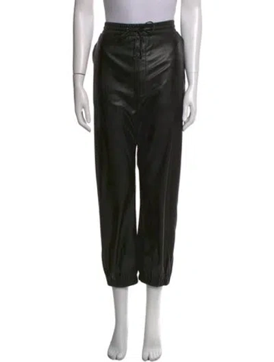 Pre-owned Paige Gamble Straight Leg Pants In Black