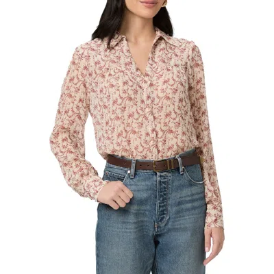 Paige Silk Gardener Blouse In Cream/flagstone