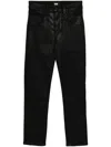 Paige Gemma Leather-like Skinny Jeans Clothing In Black