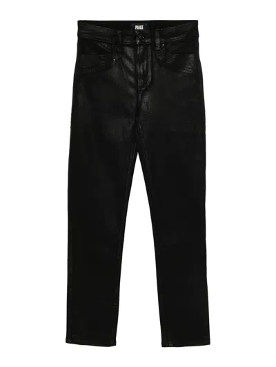 PAIGE GEMMA LEATHER-LIKE SKINNY JEANS