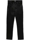 Paige Gemma Leather-like Skinny Jeans Clothing In Black