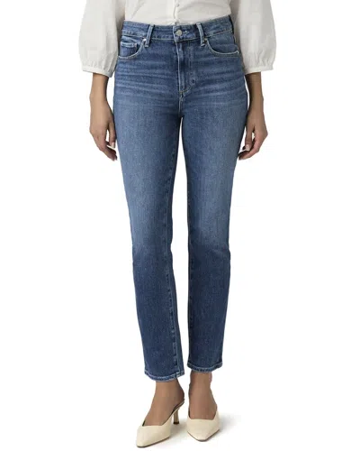 Paige Cindy Carmina Distressed Straight Leg Jean In Blue