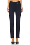 Paige Gemma Skinny Leg Straight Jeans In Enchantress In Black