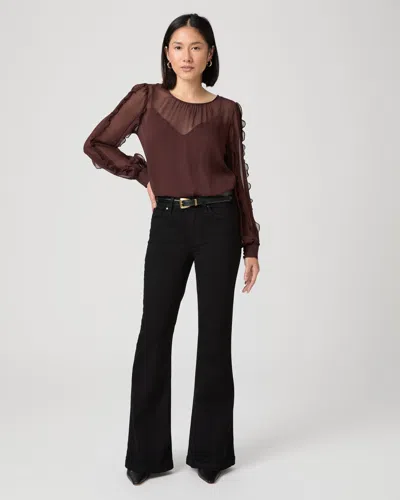 Paige Genevieve Petite Flare Jean In Black