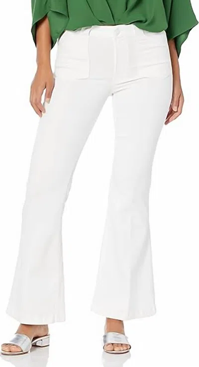 Paige Genevieve Petite Flare Jeans In White