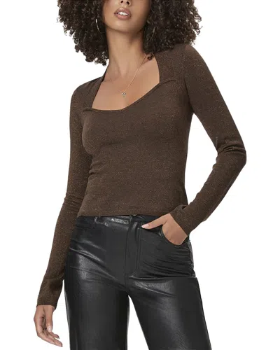 Paige Genieve Wool-blend Sweater In Brown