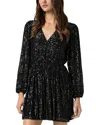 Paige Sequin Gianetta Mini Dress In Black