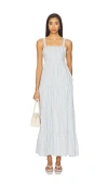 Paige Ginseng Stripe Tiered Cotton Maxi Sundress