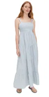 Paige Ginseng Stripe Tiered Cotton Maxi Sundress