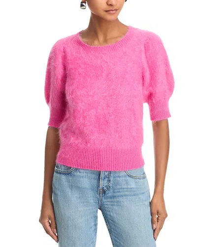 Paige Gladiolus Cashmere Top In Cherry Jubilee