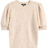 Paige Gladiolus Sequin Embellished Crewneck Sweater In Neutral