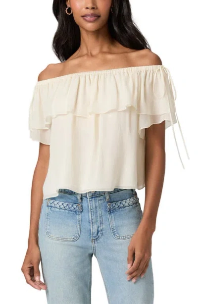 Paige Golden Off The Shoulder Top In Neutral