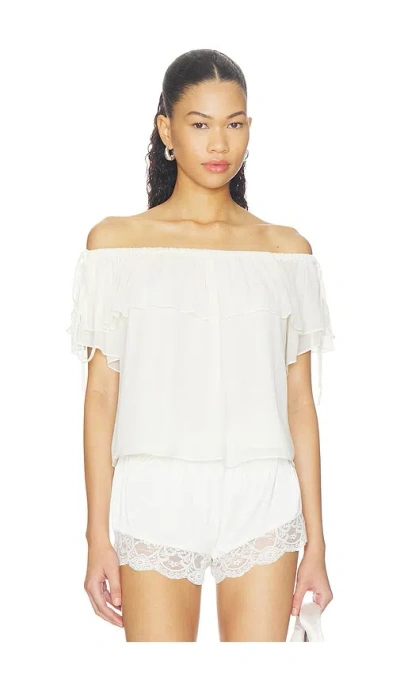 Paige Golden Top In White