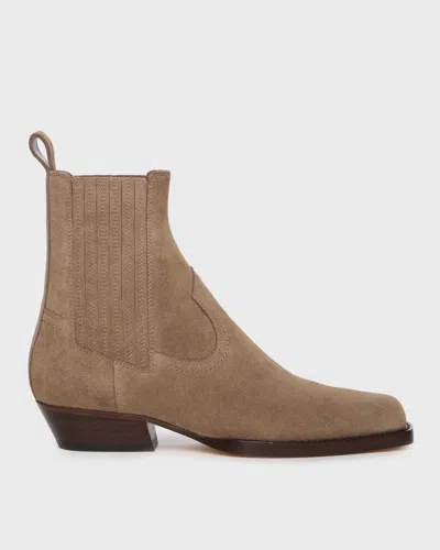 Paige Greta Leather Bootie In Brown