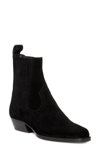 Paige Greta Leather Bootie In Black