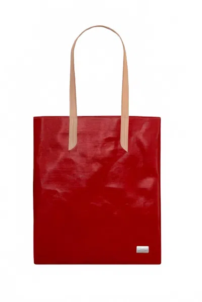 Paige Hamilton Design Women's Jessica Glossed Canvas Tote Bag In Scarlet In Red