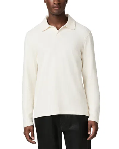 Paige Hammond Cotton Blend One Button Polo Shirt In White