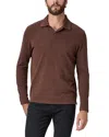 Paige Hammond Cotton Long Sleeve Polo Shirt In Blue