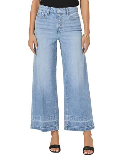 Paige Harper Ankle Wide Leg Jeans In Larisssa Blue In Multi