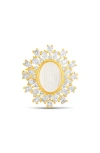 PAIGE HARPER MOTHER MARY MOTHER-OF-PEARL & CZ RING