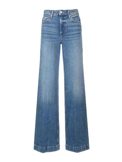 Paige Harper Wide Leg Jeans In Blue