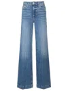 Paige Harper Distressed Wide-leg Jeans In Light Blue