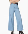 Paige Harper Frayed High-rise Wide-leg Jeans In Blue