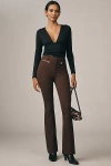 Paige Hatenna Mid-rise Flare Pants In Brown