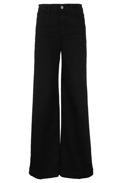 Paige Harper High-rise Wide-leg Jeans In Black