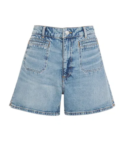 Paige High-rise Dani Denim Shorts In Blue