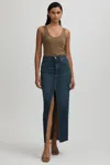 PAIGE PAIGE HIGH RISE DENIM MAXI SKIRT